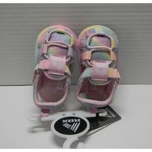 RBX Crib Shoes Baby Infant Rainbow Pastel Sandals Various Sizes New Gift 3-6 mos